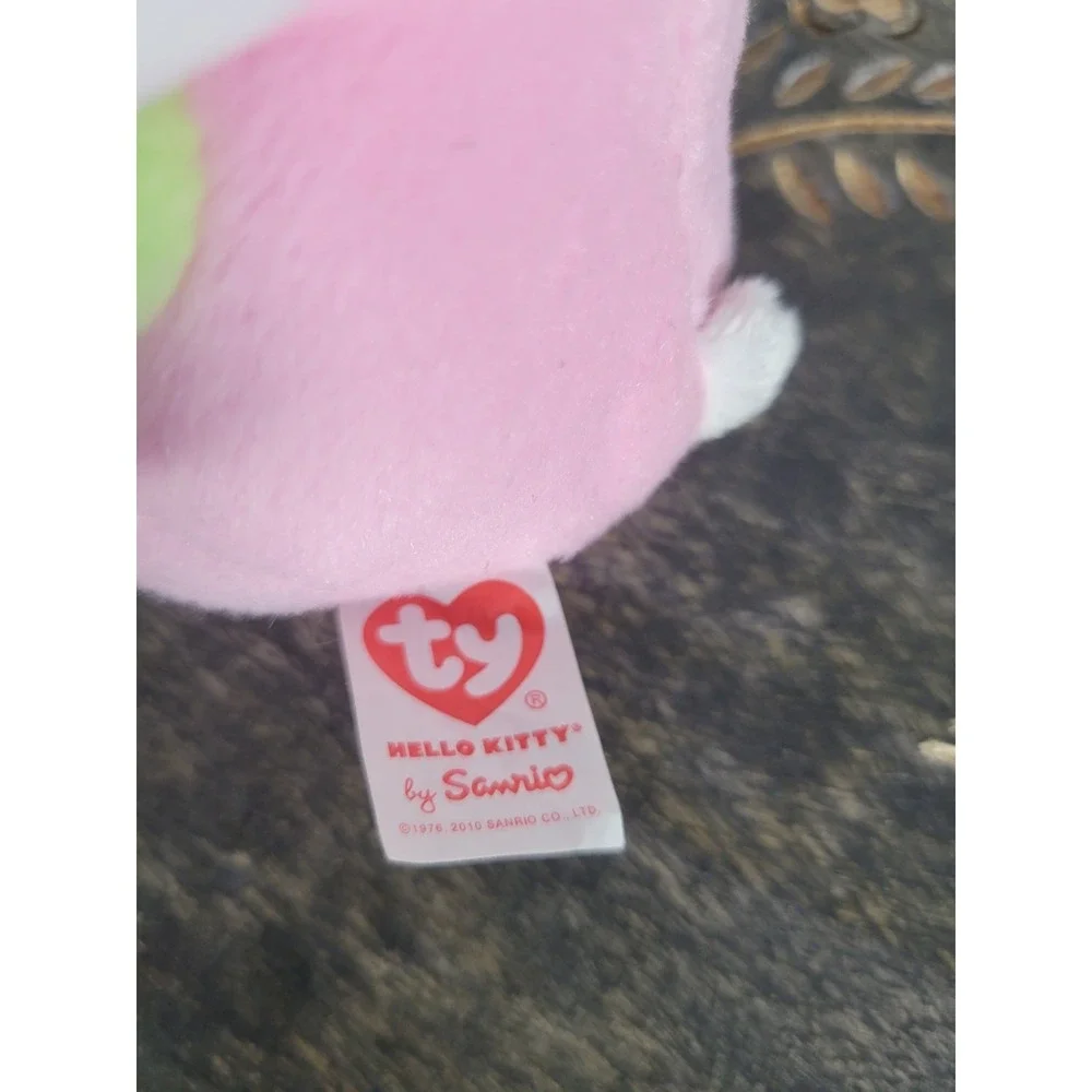 TY Sanrio Hello Kitty Rabbit Bunny Ears Plush 9" Easter‎ Bunny Pink Green - Picture 3 of 5
